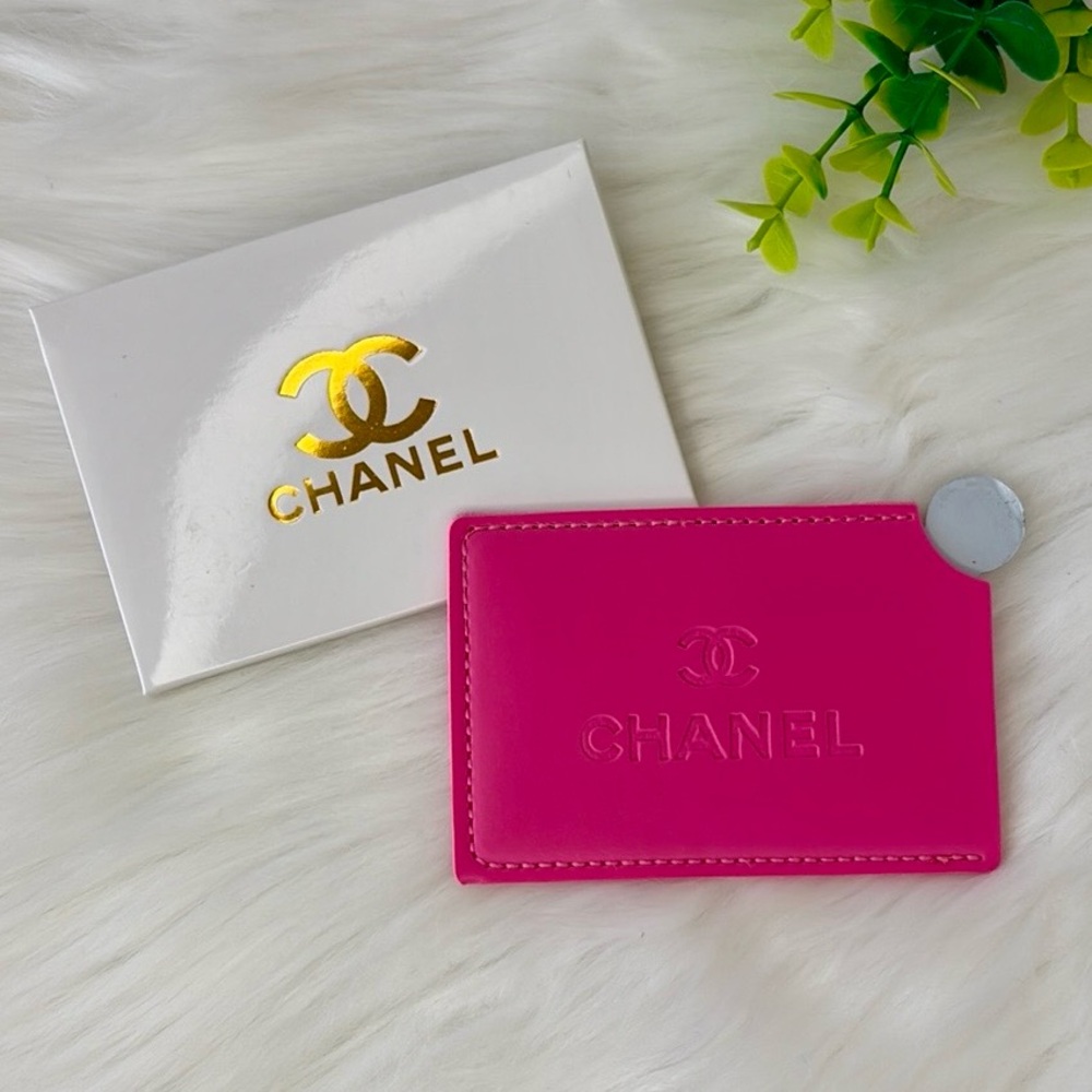 CHANEL Barbie Pink Mirror & Card Holder